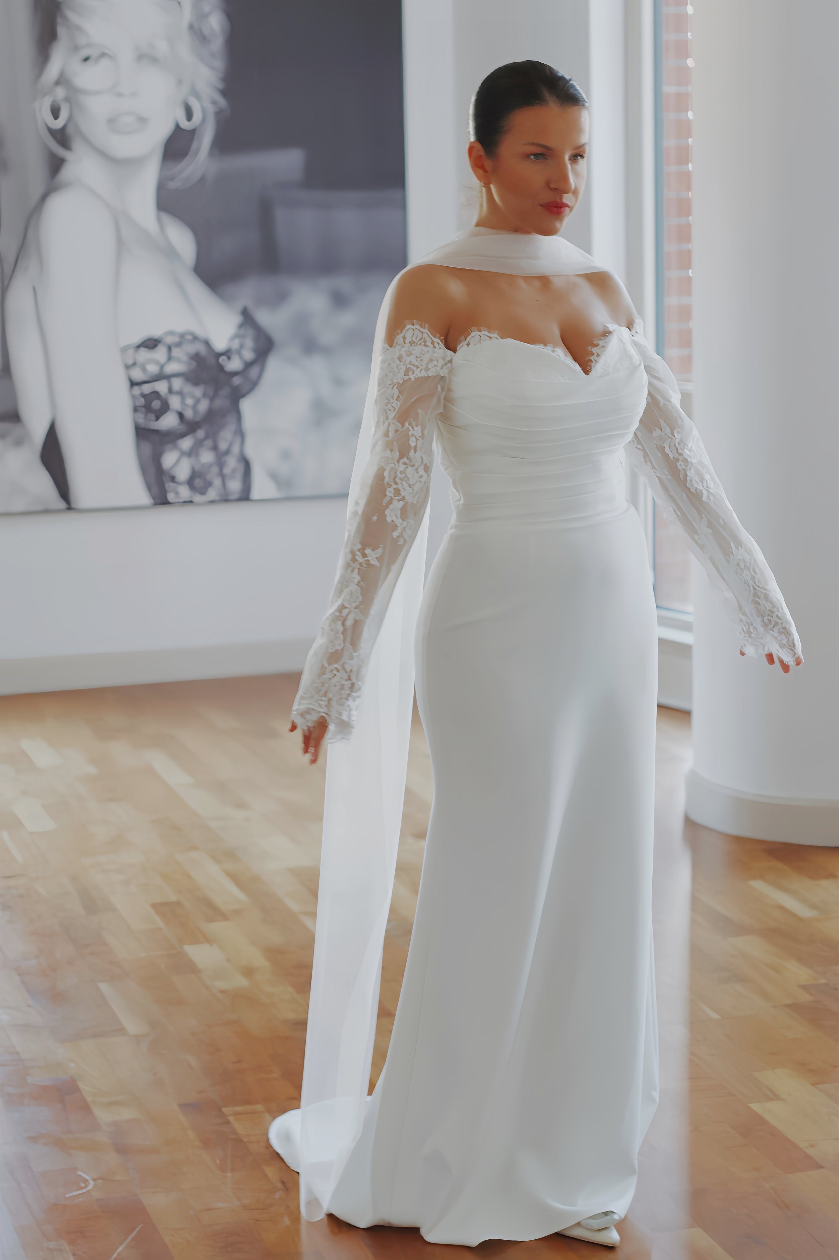 May ~ Elegant Lace Detail Wedding Dress