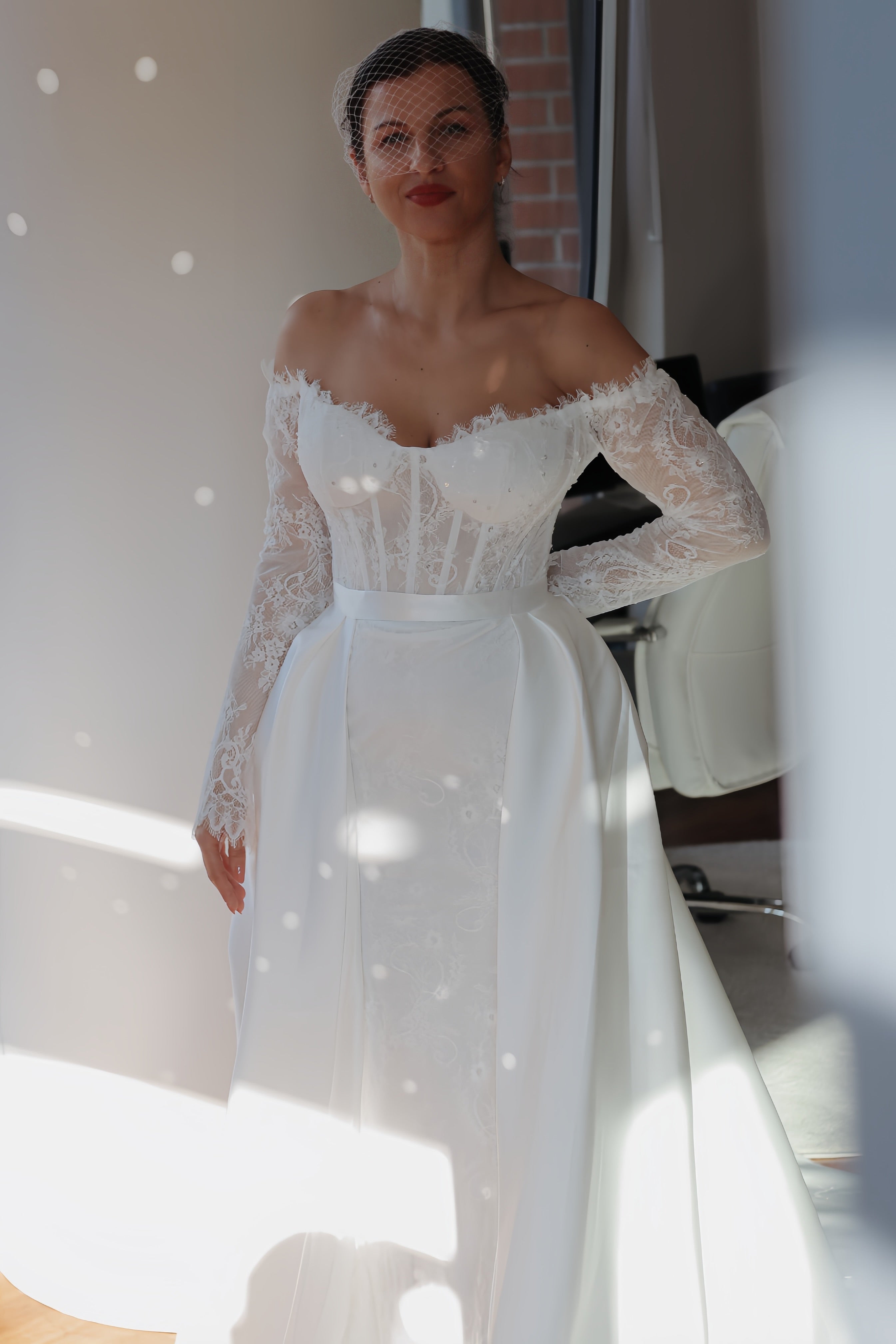 Luxury Bridal Mikado Overskirt