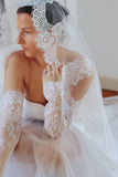 French Lace Scallop Bridal Sleeves