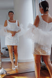 Luxury Short Ruffled Wedding Cape