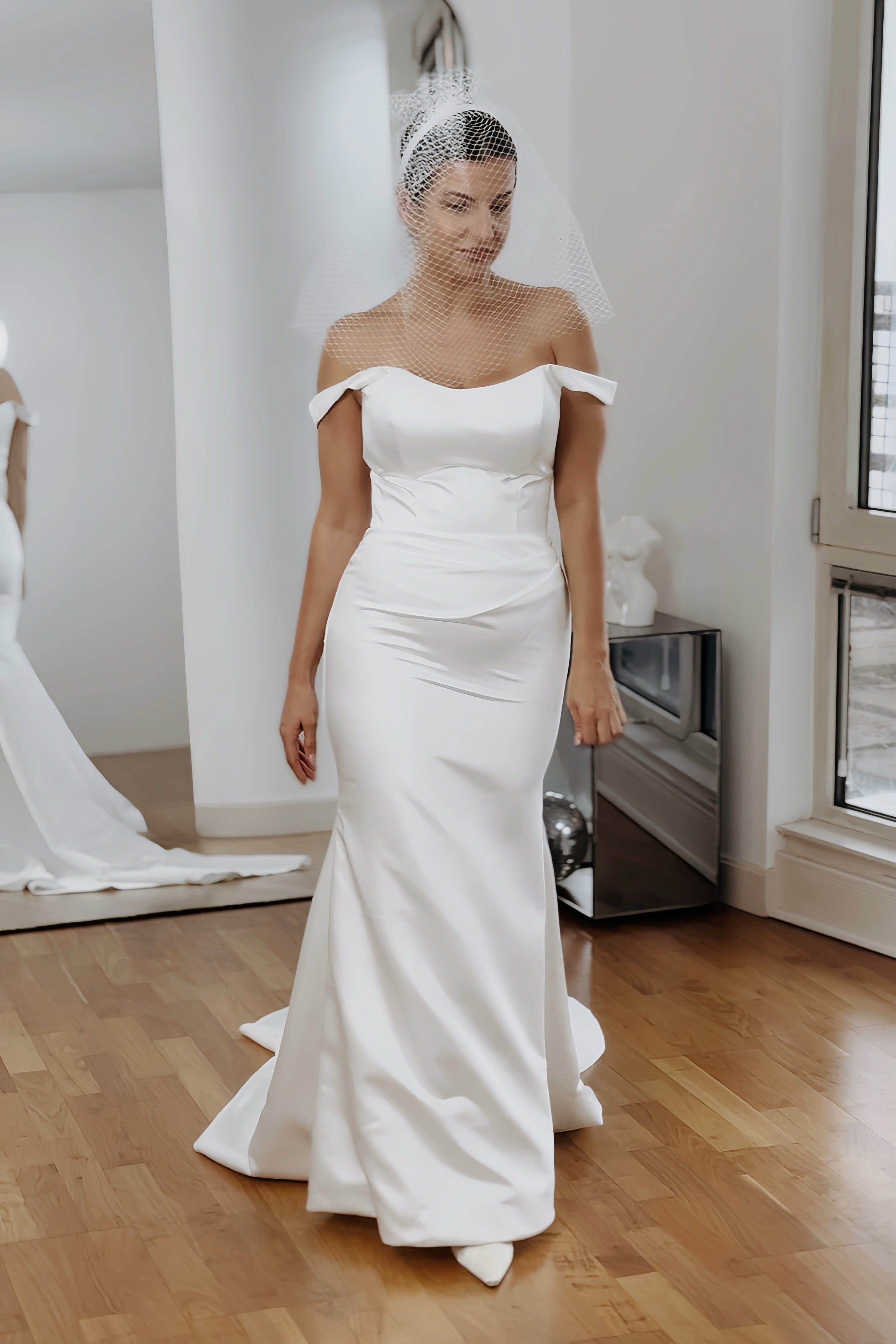 Bridget ~ Satin Corset Bridal Dress