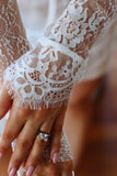 Chantilly Lace Scallop Bridal Sleeves