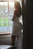 Strapless Mini Wedding Dress - Velo Bianco