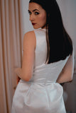 Jackie Mini Satin Wedding Dress