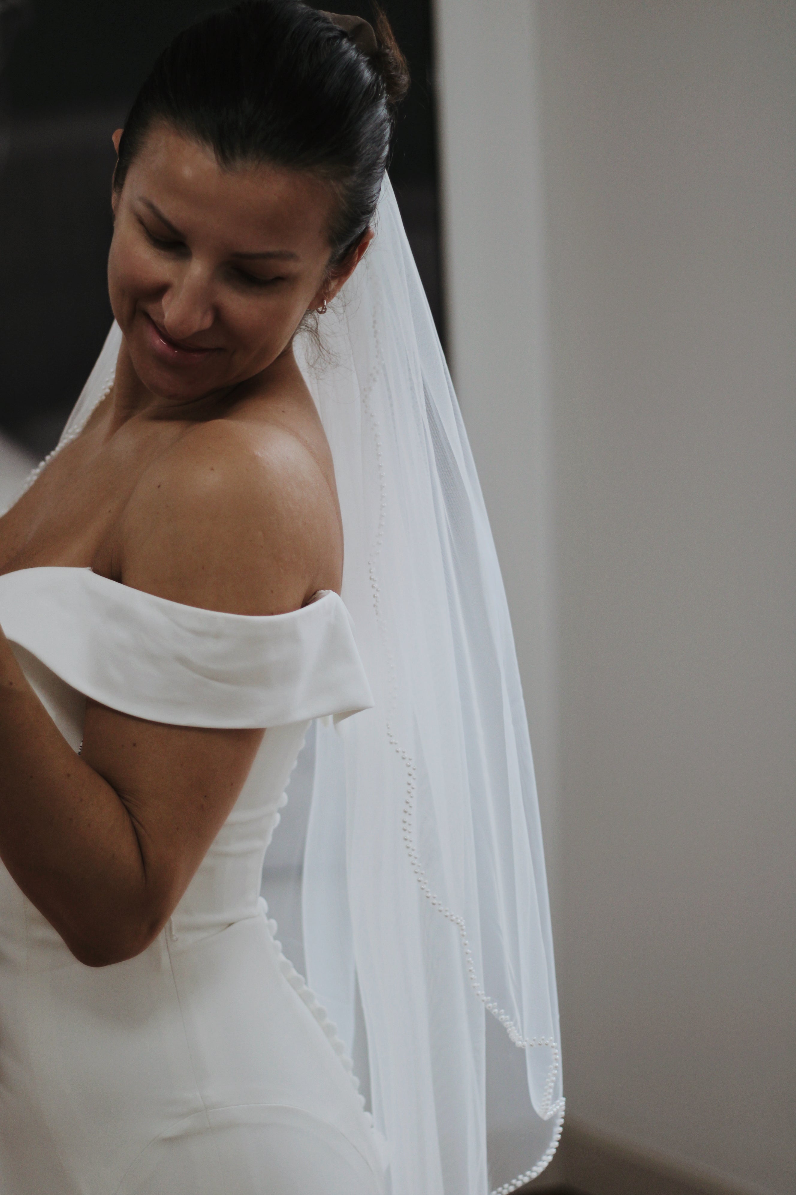 Pearl Edge Wedding Veil