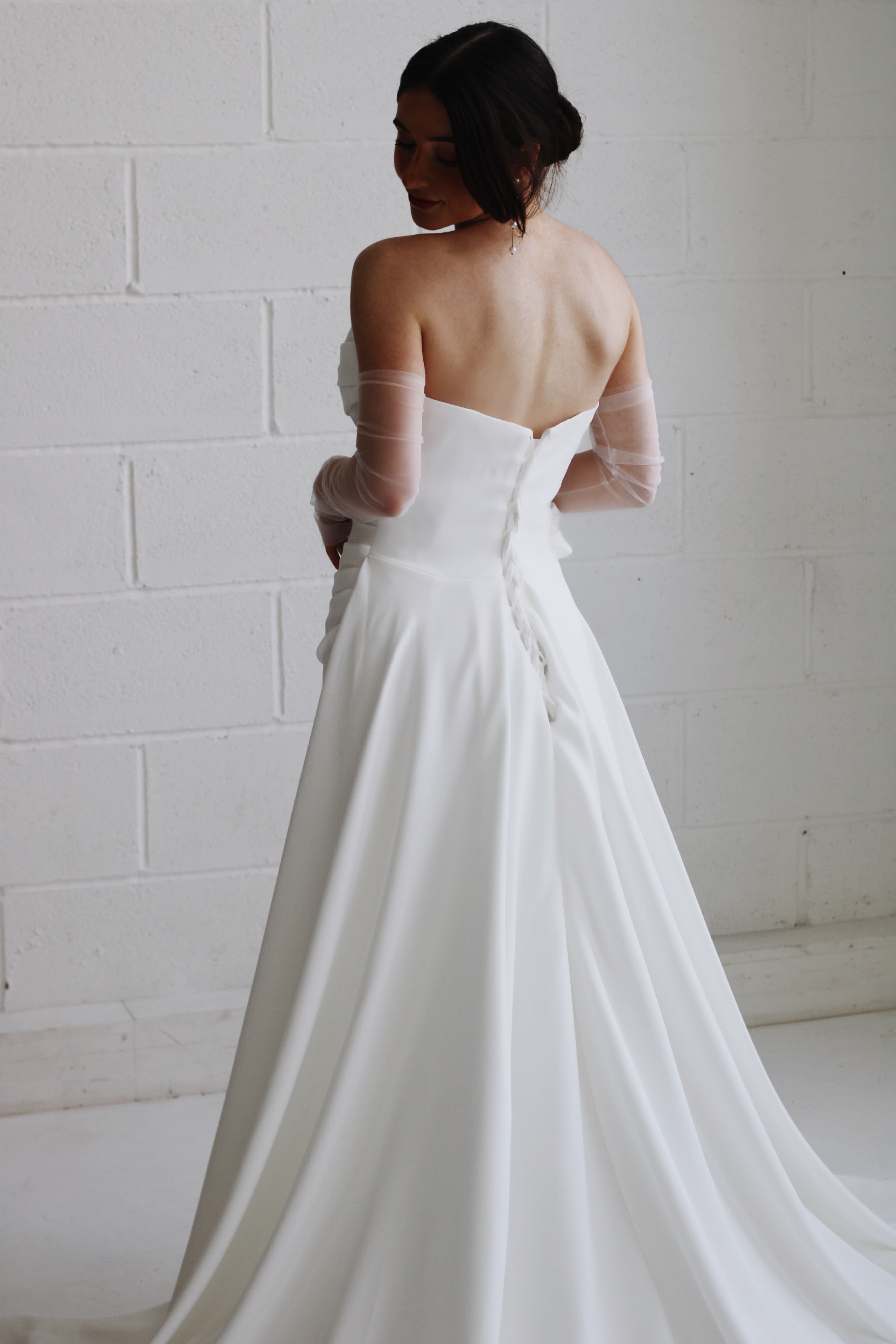 Rose Crepe Bridal Gown - Velo Bianco
