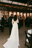 Detachable Crepe Wedding Overskirt