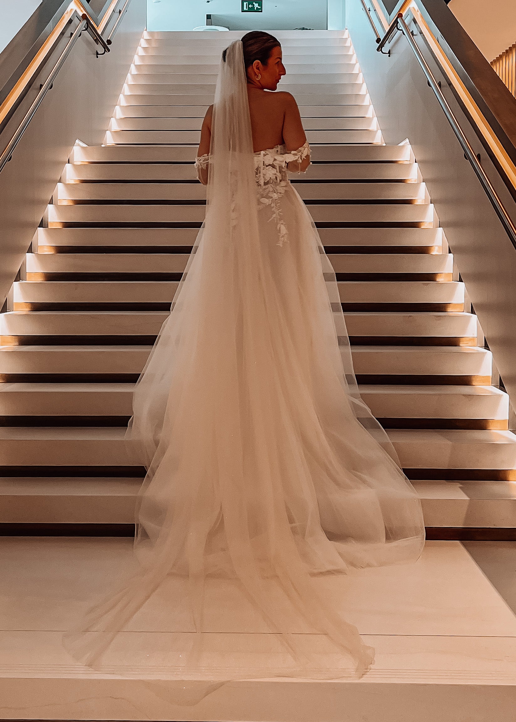 Luxury Glitter Cathedral Wedding Veil - Velo Bianco