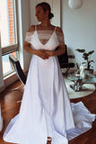 Luxury Bridal Satin Overskirt - Velo Bianco