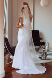 Cathedral Wedding Veil Leaf Trim - Velo Bianco