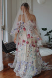 Colour Drop Wedding Veil