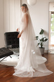 English Tulle Drop Wedding Veil - Velo Bianco