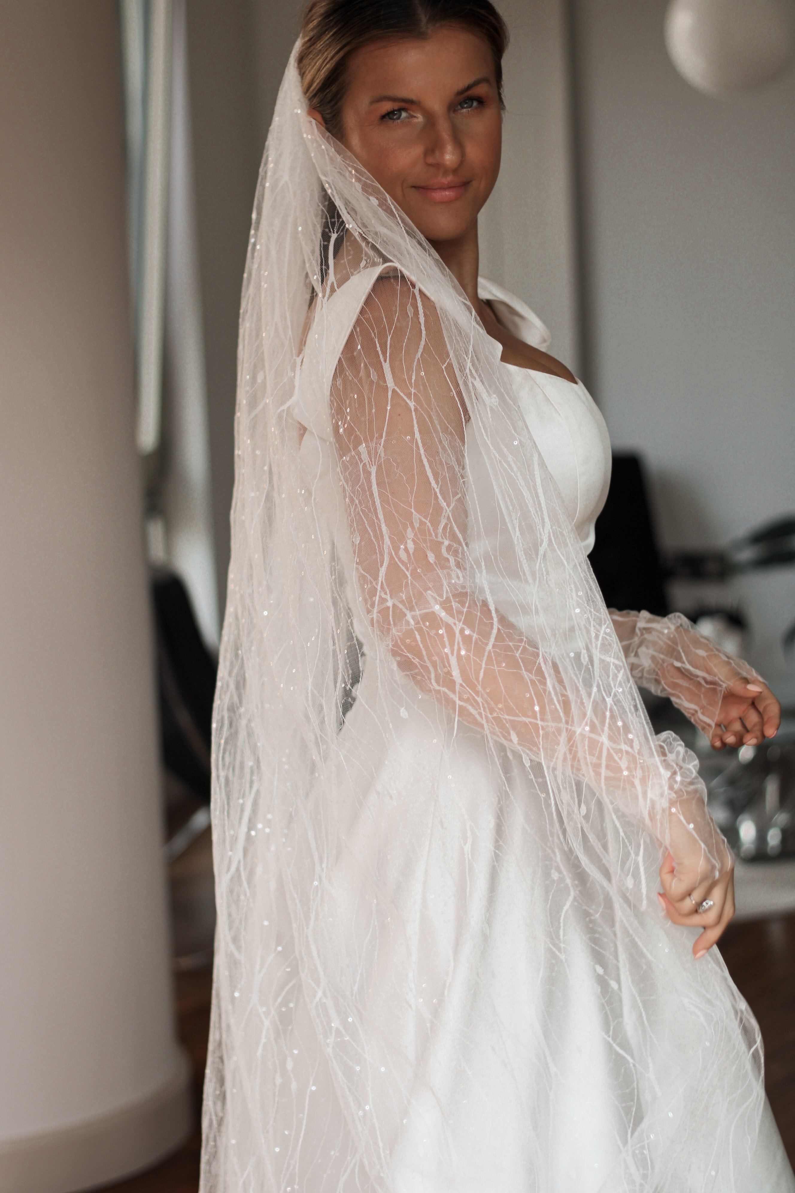 Luxury Chapel Wedding Veil - Velo Bianco