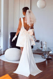 Sample Bow Mini Wedding Dress - Velo Bianco