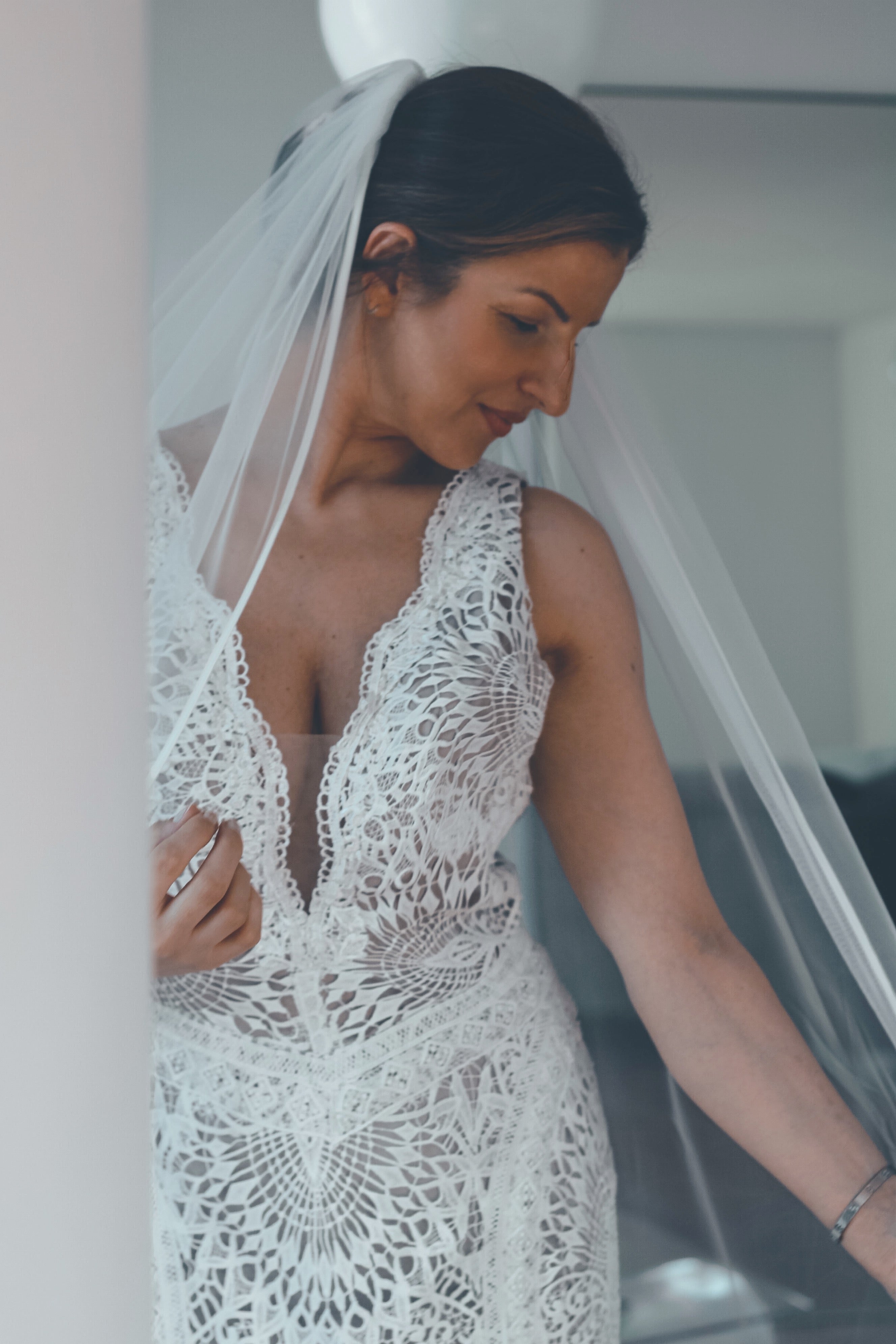 Satin Edge Cathedral Wedding Veil - Velo Bianco