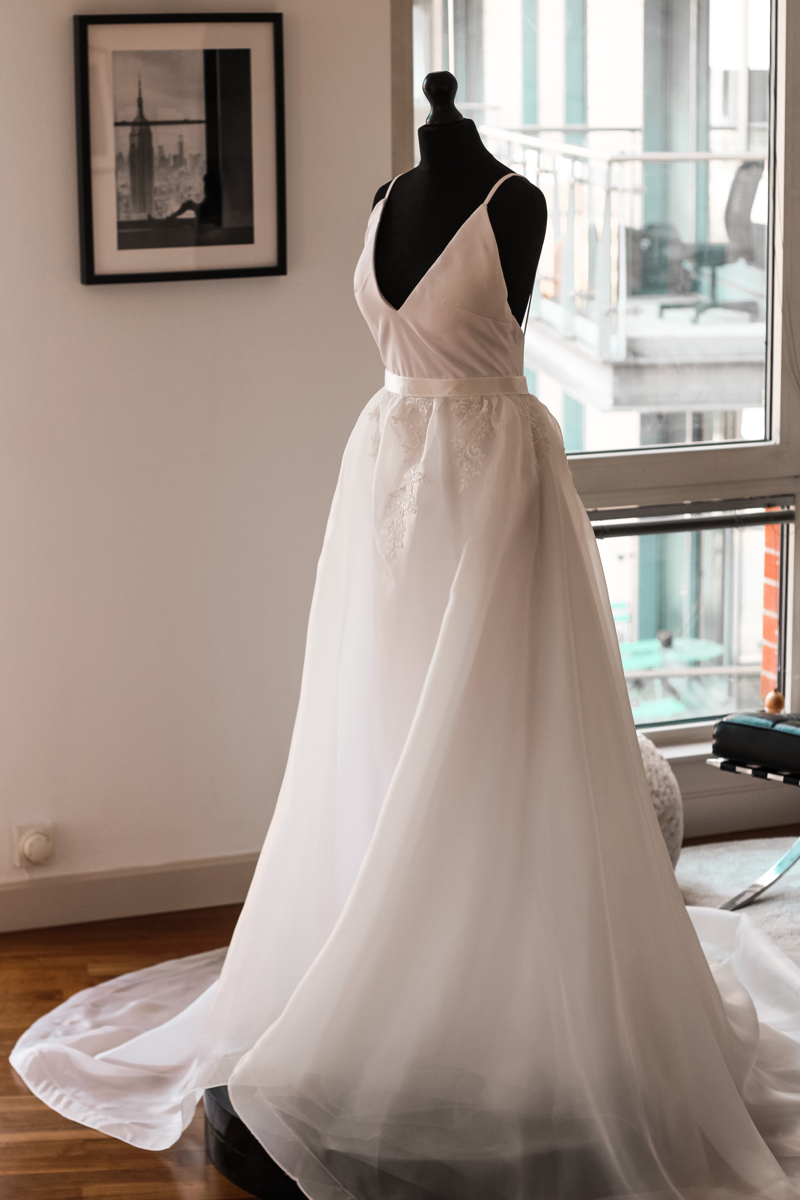 Detachable Organza Bridal Overskirt - Velo Bianco