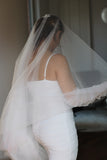 Pearl Tulle Drop Wedding Veil - Velo Bianco