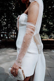 Fingerless Pearl Bridal Gloves - Velo Bianco