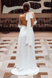 satin beach wedding dress