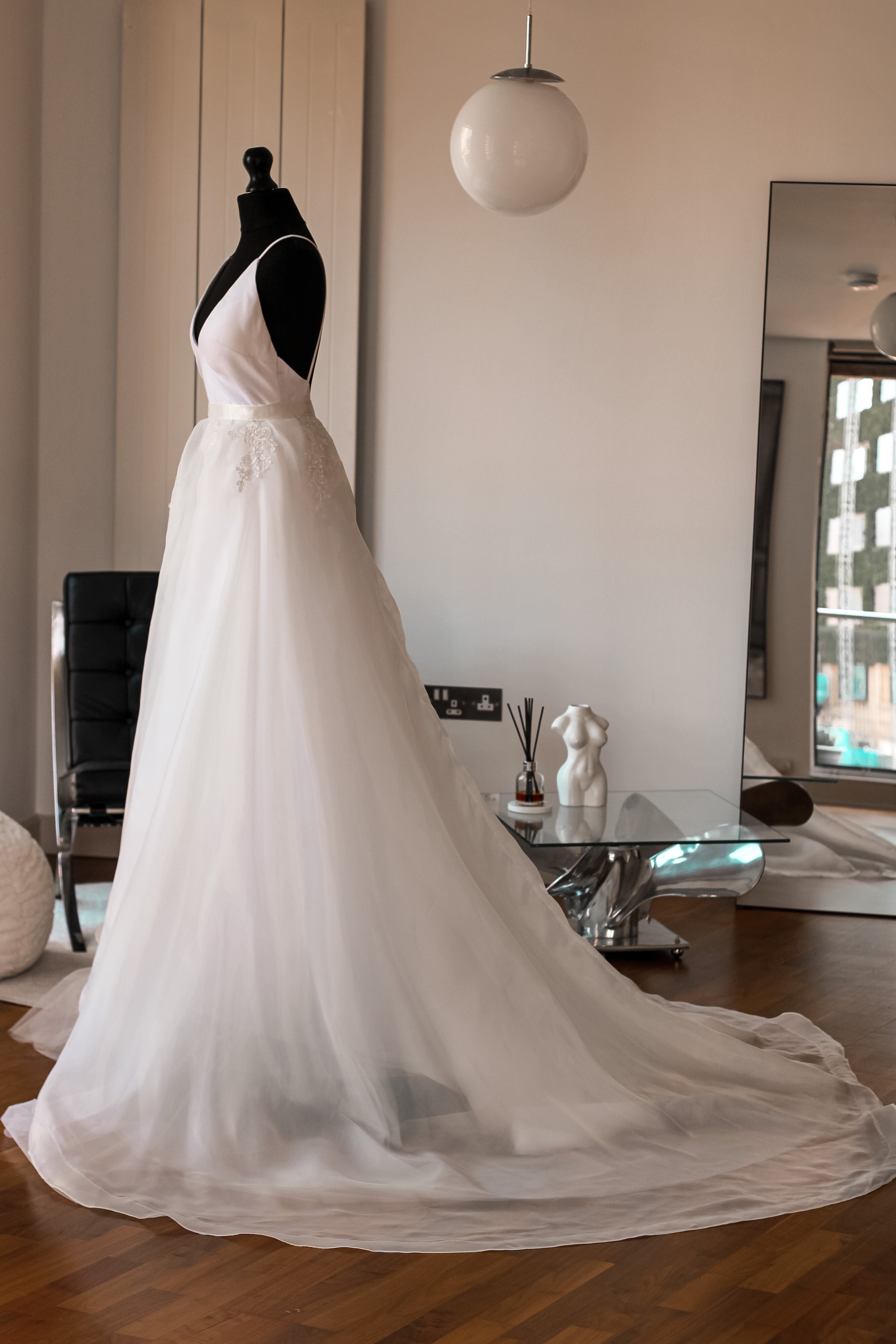 Detachable Organza Bridal Overskirt - Velo Bianco