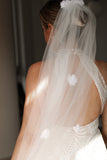 3D Flower Wedding Veil - Velo Bianco