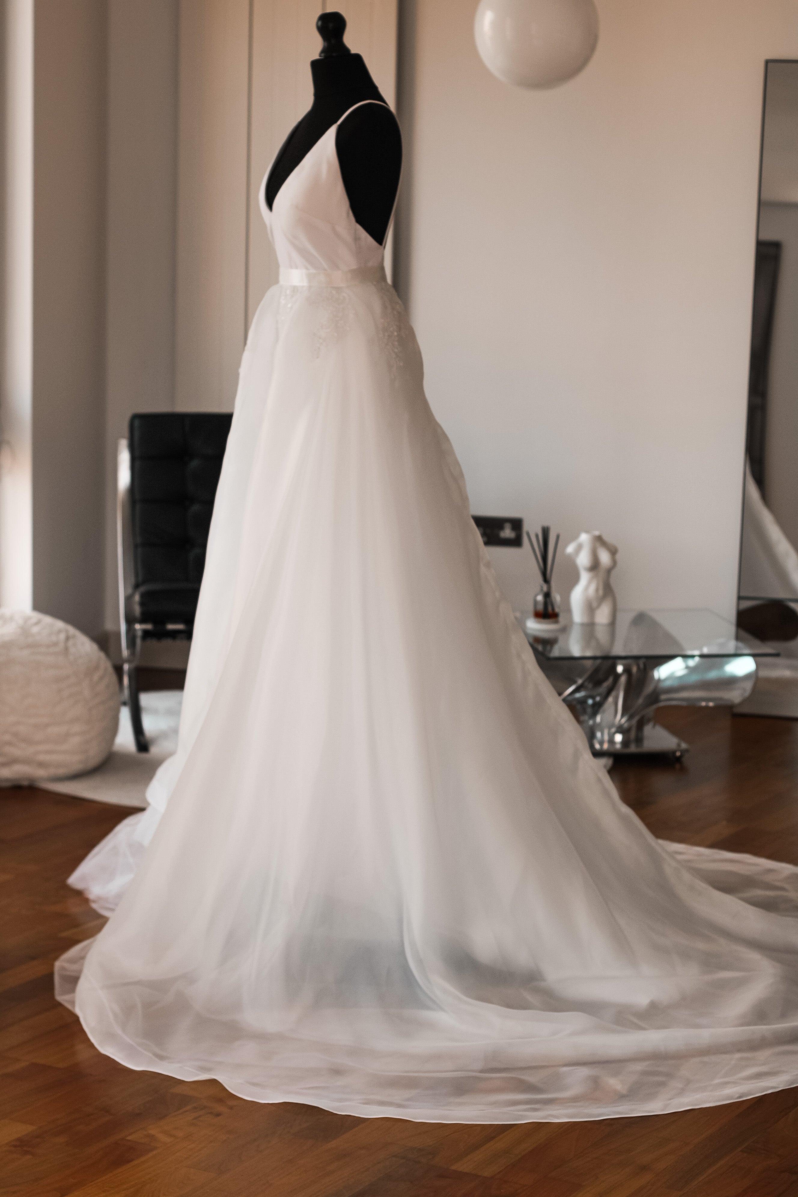 Detachable Organza Bridal Overskirt - Velo Bianco