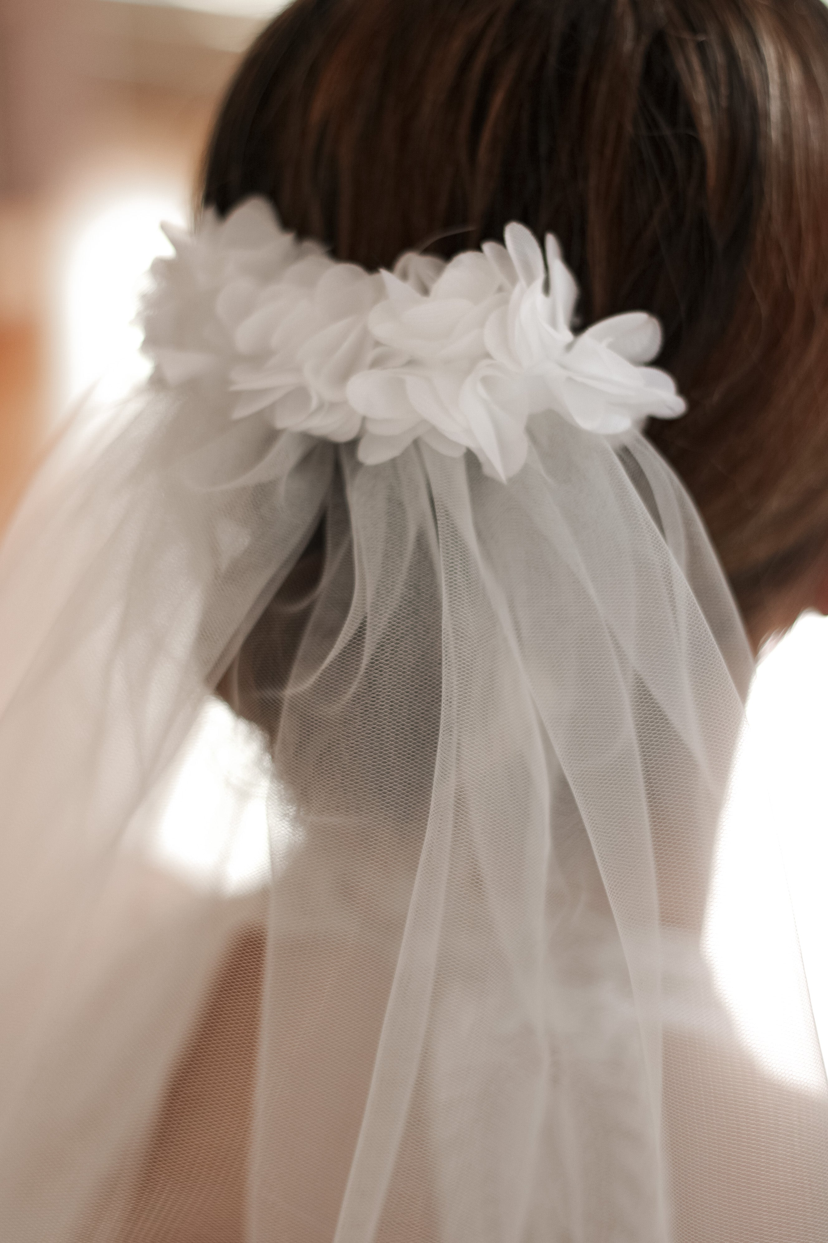 3D Flower Wedding Veil - Velo Bianco