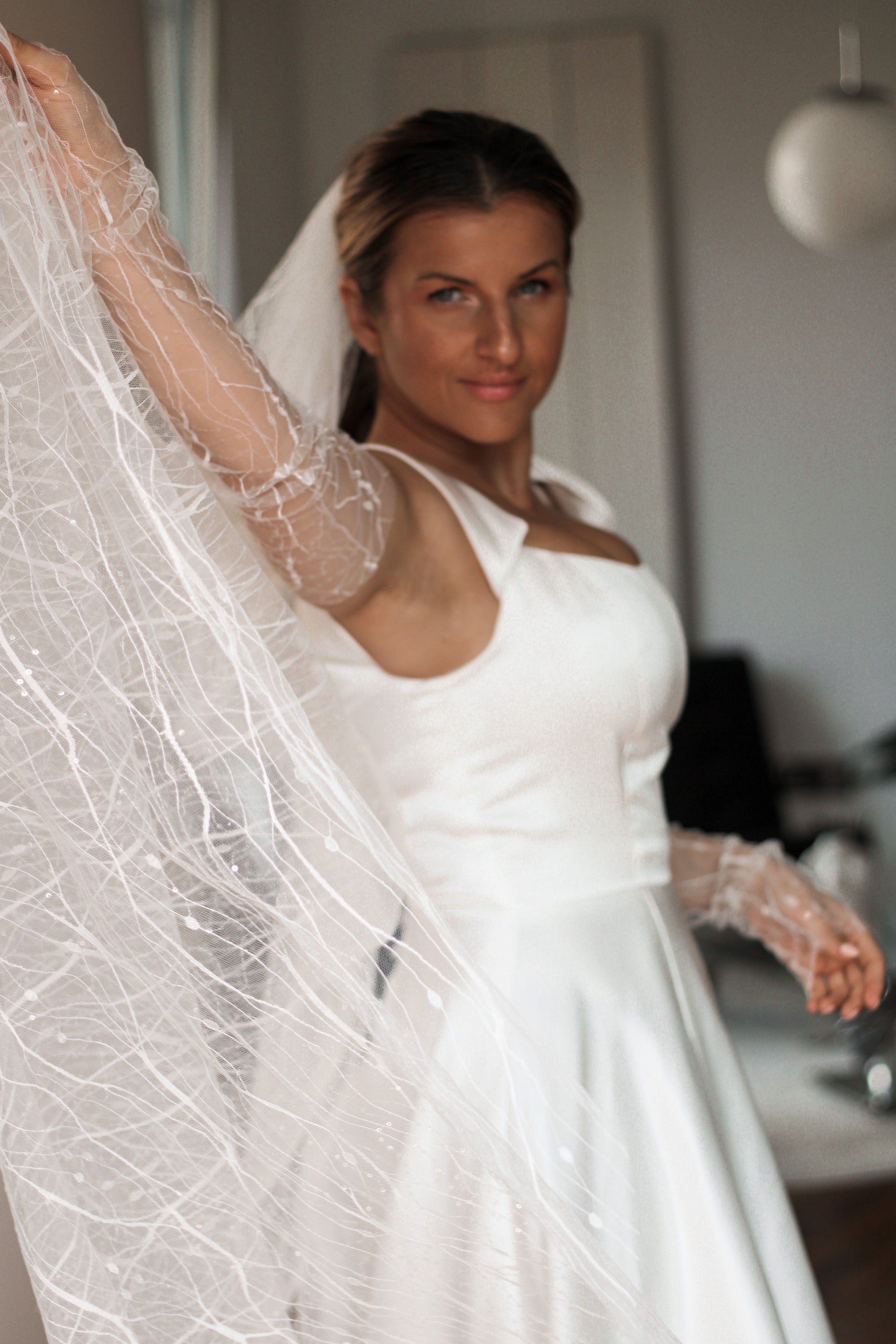 Luxury Chapel Wedding Veil - Velo Bianco