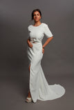 Elle Crepe Wedding Dress - Velo Bianco