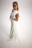 one shoulder wedding dress