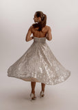 Mini Sequin Reception Dress - Velo Bianco