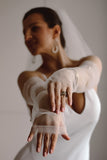 Fingerless Bridal Gloves - Velo Bianco