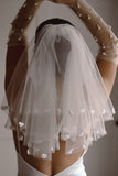 Handmade Heart Wedding Veil - Velo Bianco