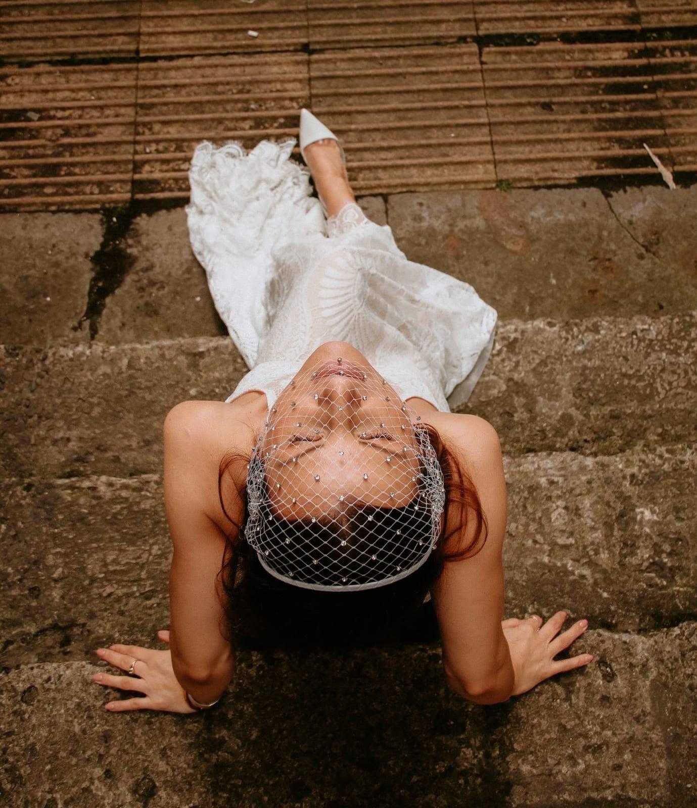 Birdcage Bridal Veil - Velo Bianco