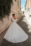 Detachable Crepe Bridal Overskirt