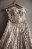 Midi Sequin Evening Wedding Dress - Velo Bianco