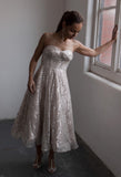 Mini Sequin Reception Dress - Velo Bianco