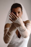 Fingerless Bridal Gloves - Velo Bianco