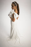 one shoulder wedding dress