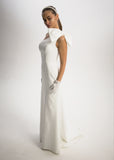 one shoulder wedding dress