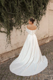 Detachable Crepe Bridal Overskirt