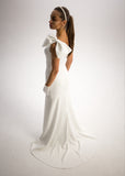one shoulder wedding dress