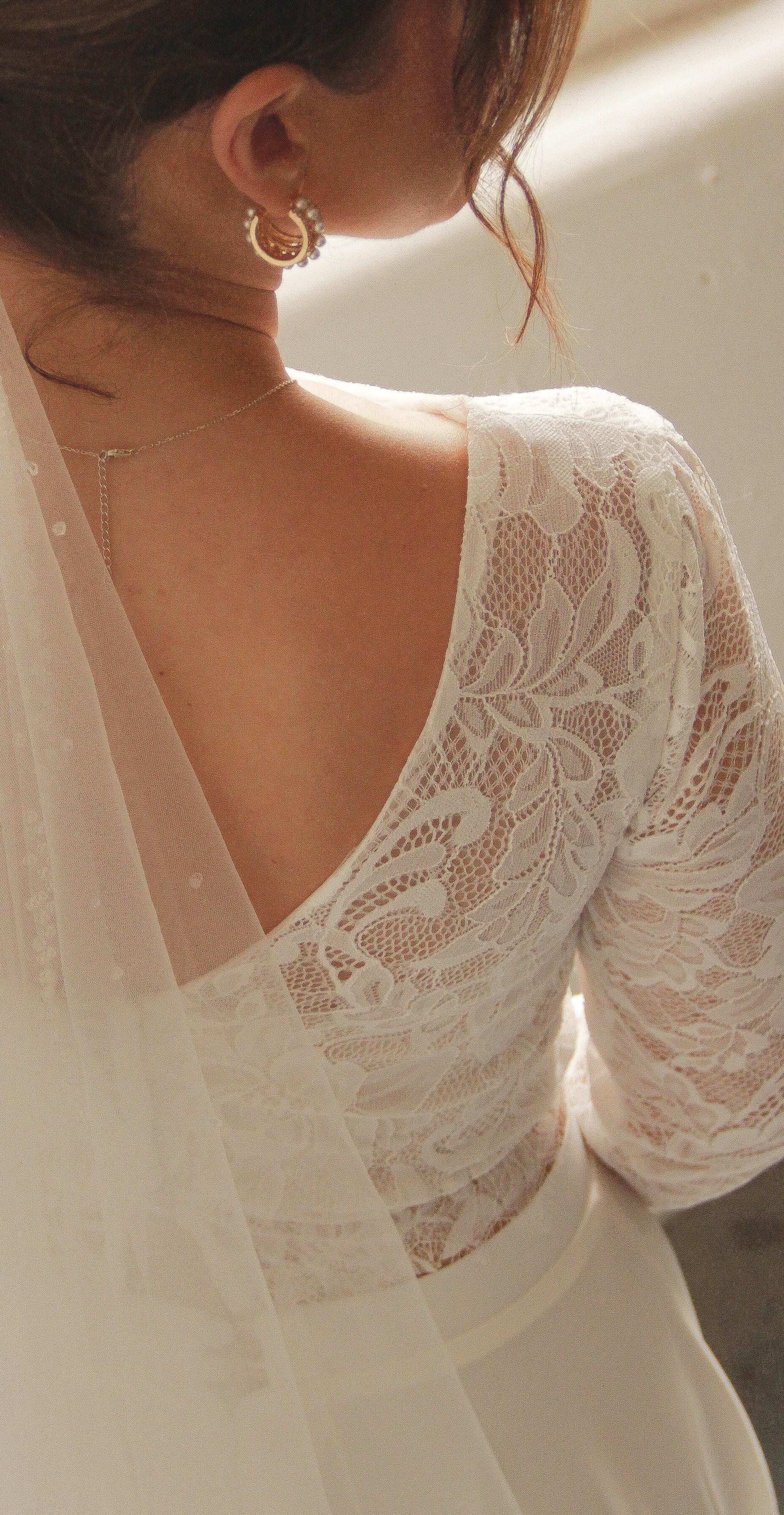 Crystal Fingertips Wedding Veil - Velo Bianco