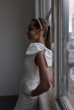one shoulder wedding dress