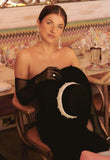 Black Pearl Wedding Hat - Velo Bianco