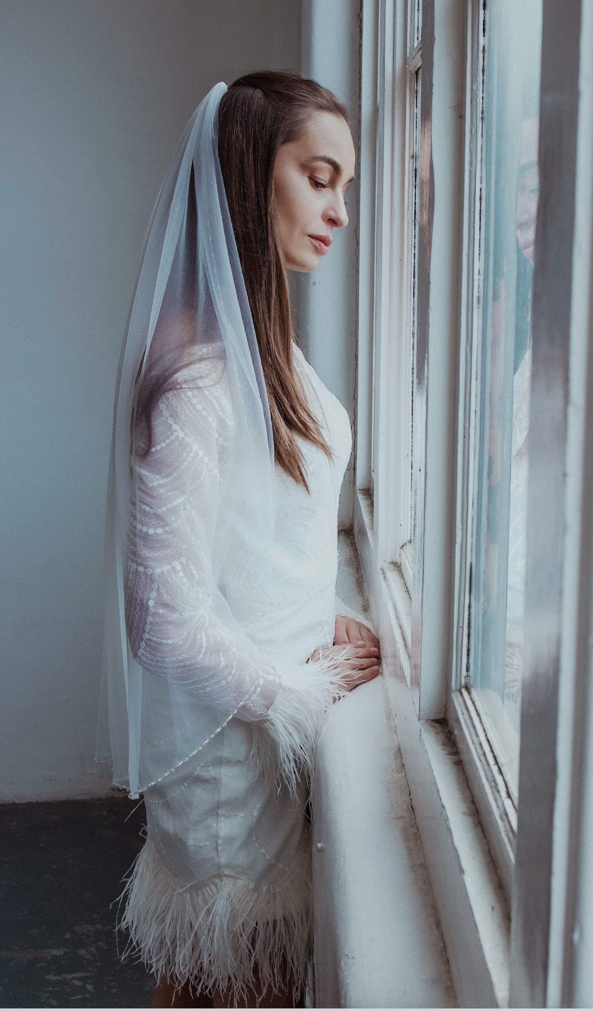 Luxury Fingertips Wedding Veil - Velo Bianco