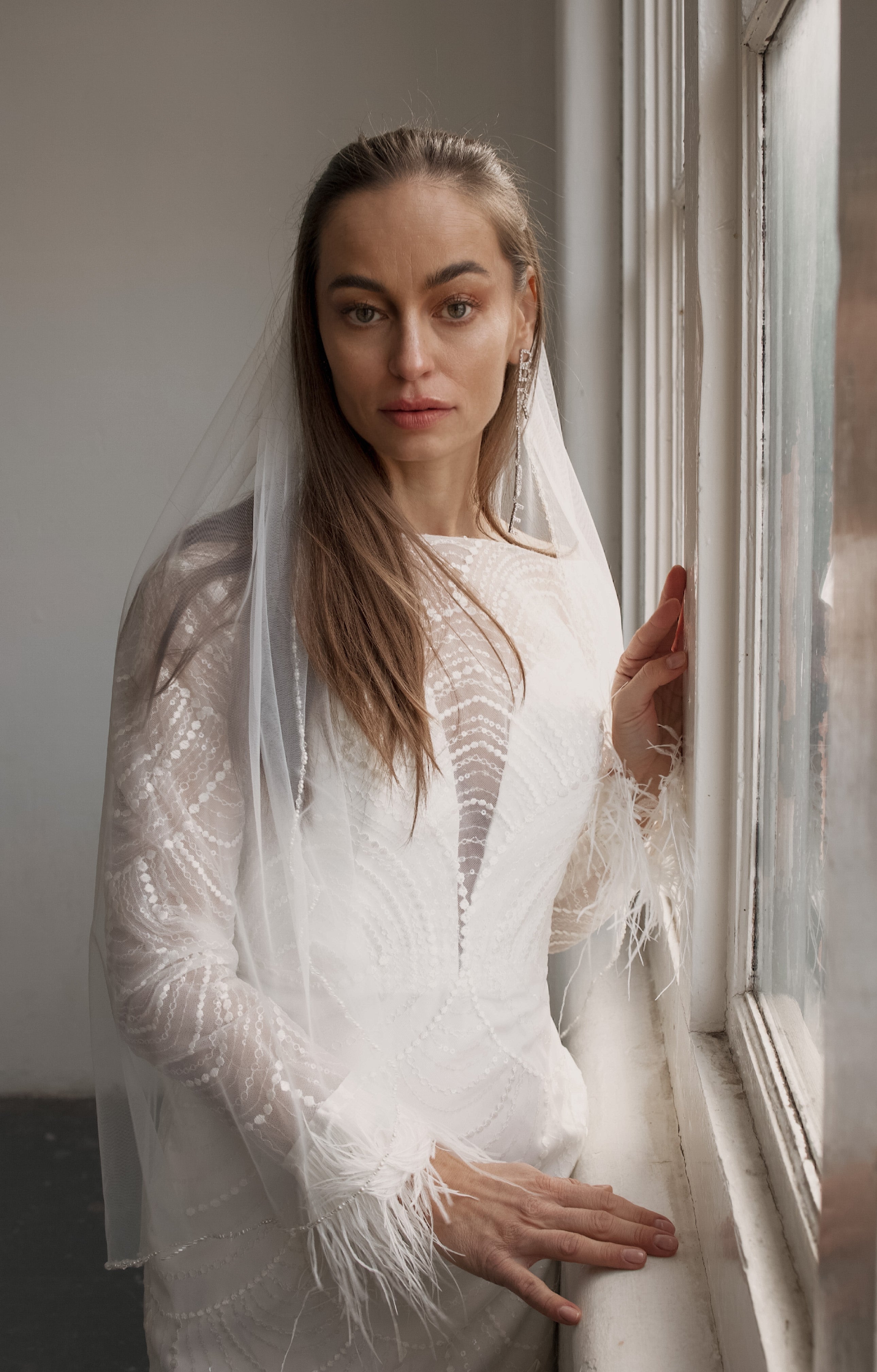 Luxury Fingertips Wedding Veil - Velo Bianco