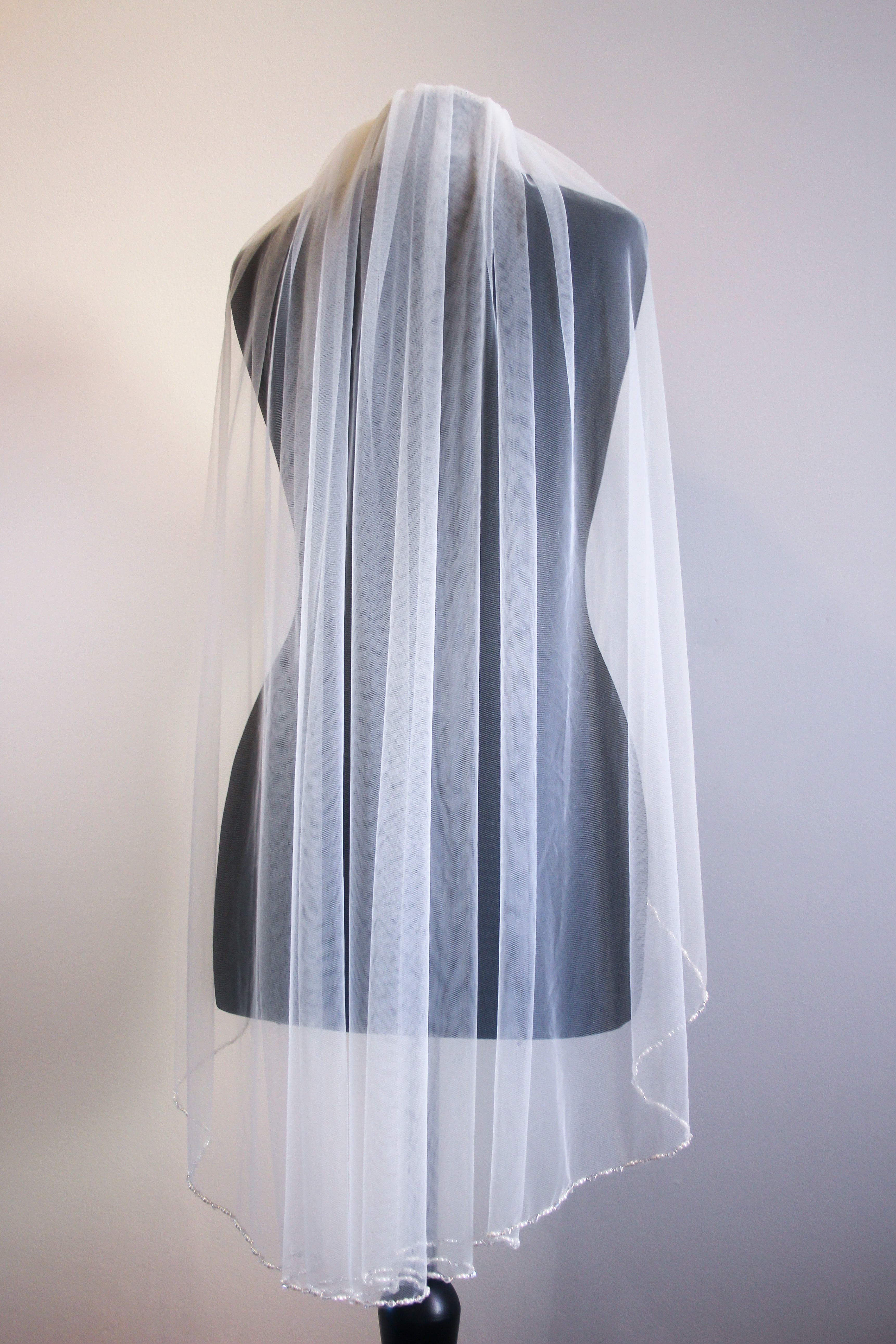 Luxury Fingertips Wedding Veil - Velo Bianco