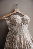 Midi Sequin Evening Wedding Dress - Velo Bianco