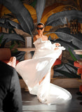 Deatchable Bridal Chiffon Overskirt